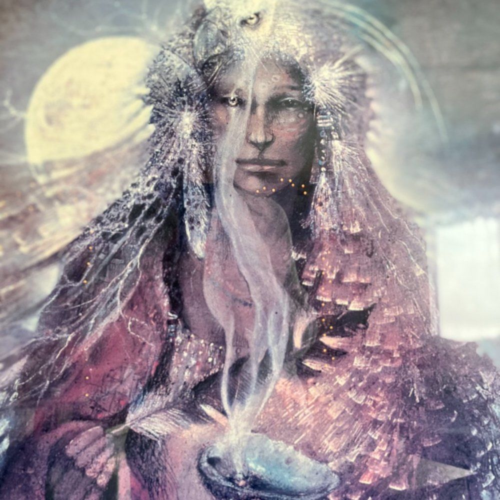Mystical Shaman Framed, Matted, Behind Glass